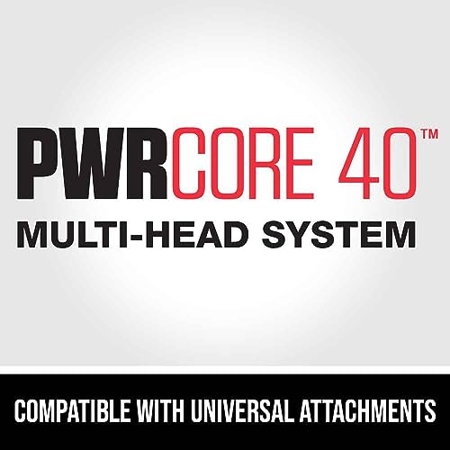 SKIL PWR CORE 40 Brushless 40V 12 in. Power Head Snow Shovel Kit, 20'ft Throwing Distance, Includes 4.0Ah Battery and Charger - PSS1200C-10, Red