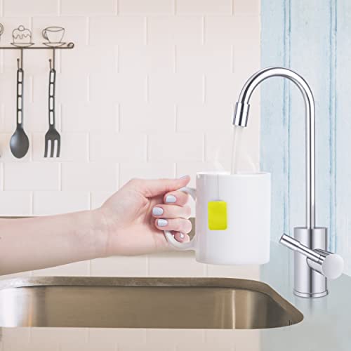 Ready Hot RH-F560-BN Faucet Only for Instant Hot Water Tank, Insulated, Safety Lock on Handle, Dual Lever Hot & Cold Water, Brushed Nickel Finish