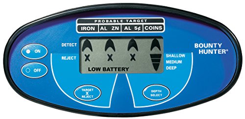 Bounty Hunter QSI Quick Silver Metal Detector, Black – Fully Automatic Ground Balance, 8-Inch Waterproof Coil, LCD Display, 4-Segment Digital Target ID & 3-Tone Audio Feedback