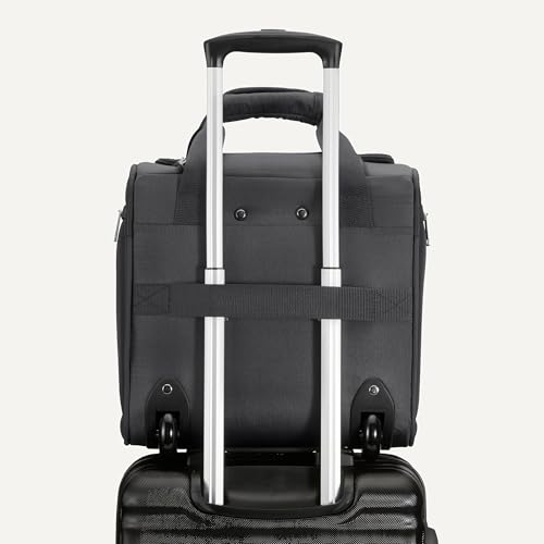 Amazon Basics Underseat Carry-On Luggage With Wheels, 14-inch Rolling Travel Bag, Black