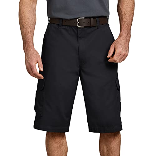 Dickies Mens 13 Inch Loose Fit Cargo Short, Black, 30