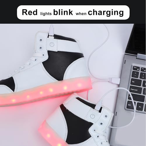 Odema V3 Aurora Unisex High Top Light Up Shoes, Sneakers with Lights for Men,Women, Led Light Shoes,USB Charging Glowing Shoes for Teens