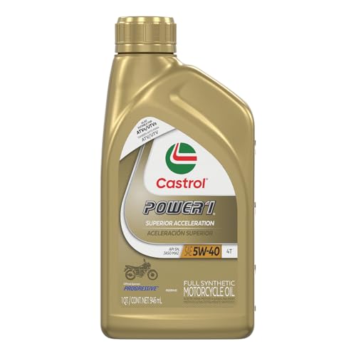 Castrol Power1 V-Twin 20W-50 Full Synthetic Motorcycle Oil, 1 Quart, Pack of 6