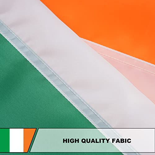AZCOVER Irish Flag, 12x18 inch Ireland Shamrock Flag Made in USA, Irish Flags 12x18 Outdoor Heavy Duty with 2 Brass Grommets, Irish National Flags Small