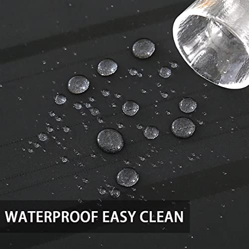 SpaceDresser Jacquard Square Outdoor Tablecloth with Umbrella Hole, Spillproof and Waterproof Fabric Table Cloth, Washable Wrinkle Free Table Cover for Patio Spring Summer, 60 x 60 Inch Sapphire