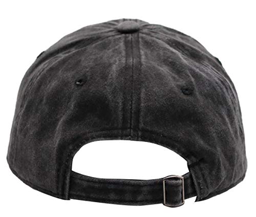 HHNLB Leather American Flag Trucker Hat, Adjustable USA Flag Car Baseball Cap Distressed Retro Washed for Men Women Black