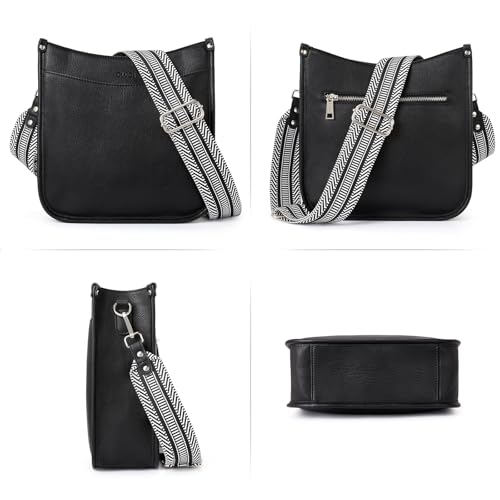 CLUCI Crossbody Bag Purses for Women 2Pcs Leather Hobo Handbag Wallet Set With 2Adjustable Guitar Strap Shoulder Handbag