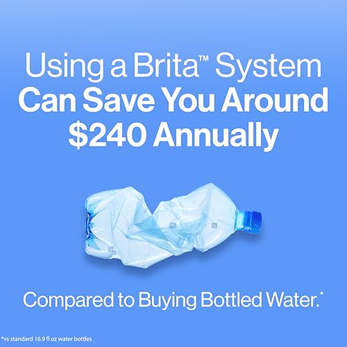 Brita Large Pitcher BPA-Free, Replaces 1,800 Plastic Water Bottles a Year, Lasts Two Months or 40 Gallons, Includes 1 Filter, 10cup, White