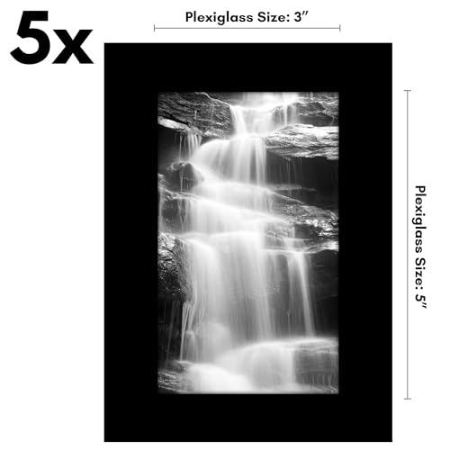 Americanflat 11x14 Picture Frame with Polished Plexiglass - Set of 5 - Galleria Collection - Gallery Wall Frame Set for Wall Display - Black