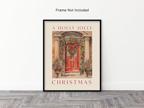 Poster Master Merry Christmas Poster - Christmas Tree Print - Christmas Art - Holiday Art - Winter Art - Gift for Men & Women - Great Decor for Dorm, Bedroom or Living Room, 24x32 Unframed Wall Art