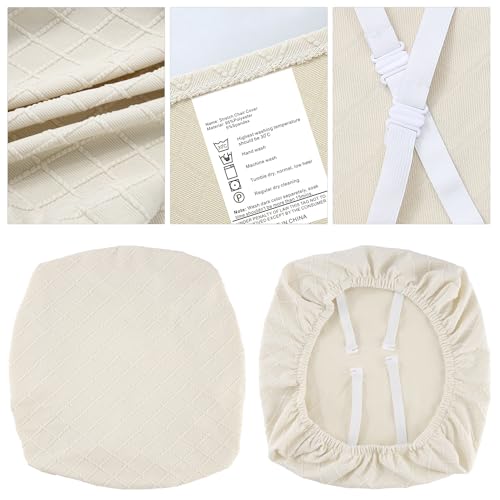 YISUN Chair Seat Covers Set of 6, Pu Leather Waterproof Dining Room Chair Covers, Stretch Chair Cover for Dining Room Chair Protector Slipcover for Kitchen, Hotel (Pu Grey, 6 Sets)