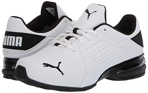 PUMA Men's Viz Runner, Puma White-Puma Black, 7