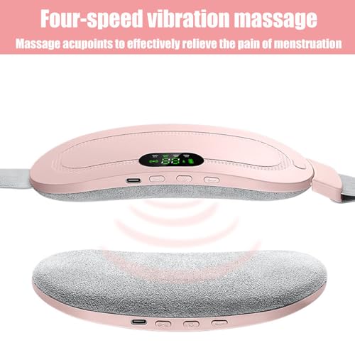 Heating Pad for Period Cramps, Three-Speed Adjustment,Portable Cordless Rechargeable Heating Pad for Menstrual Pain Relief Electric Heat Belt,Gifts for Her Women Girl Wife (Pink)
