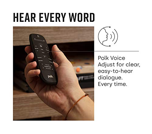Polk Audio React Sound Bar, Dolby & DTS Virtual Surround Sound, Next Gen Alexa Voice Engine with Calling & Messaging Built-in, Expandable to 5.1 with Matching React Subwoofer & SR2 Surround Speakers