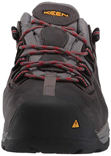 KEEN Utility Men's Detroit XT Low Height Toe Metatarsal Guard Work Shoes, Steel Grey/Bossa Nova, 10 Wide