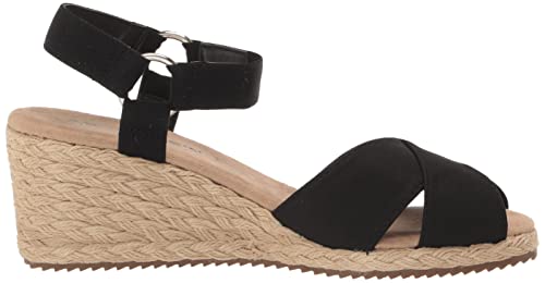 Anne Klein Women's Ellis Wedge Sandal, Navy, 10