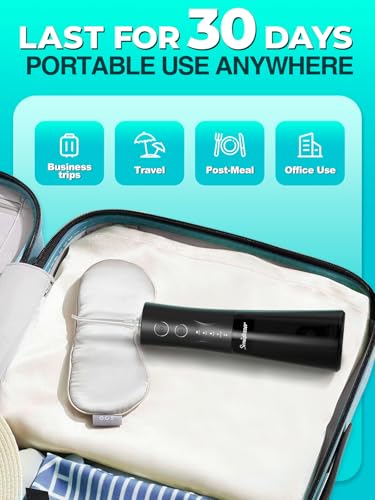 Water Dental Flosser Teeth Pick: Portable Cordless 300ML Oral Irrigator 4 Mode Rechargeable Travel Cleaner Piks IPX7 Waterproof Waterflosser Toothpicks Deep Cleaning Flossing Machine for Home Shower