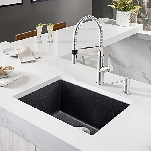 BLANCO 522258 Precis 24" Single Bowl-Anthracite Sink, 23.44" L X 17.75" W for 27" Cabinet