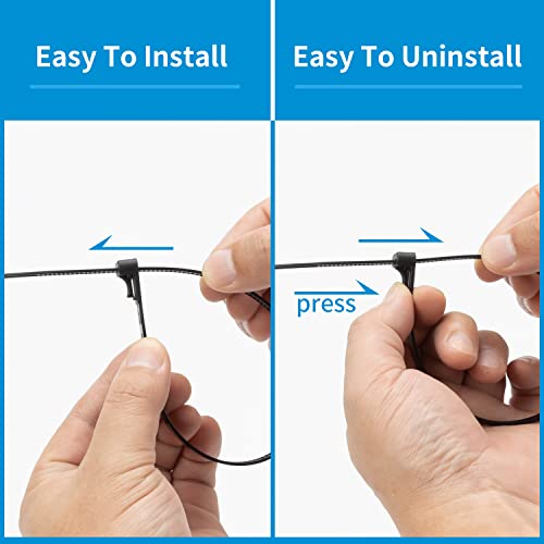 XINGO 100PCS 8 inch Red Releasable Cable Zip Ties Adjustable Wire Cable Ties, Reusable Zip Ties Tie Straps For Multi-Purpose Use Indoor And Outdoor Plastic Tie Wire