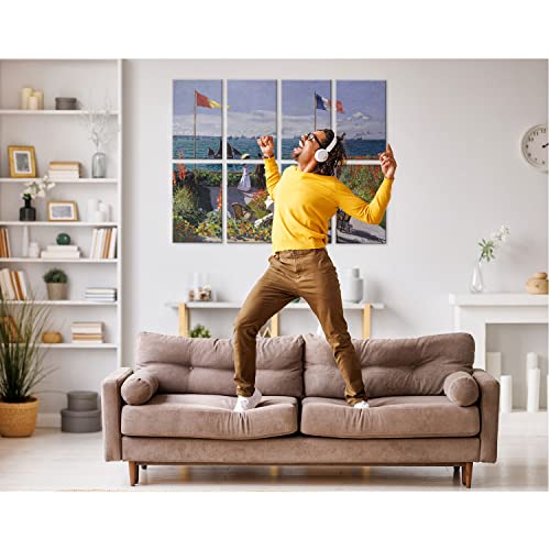 JBER Art Acoustic Panels, 8 Pack Acoustic Panels for Wall Decoration With Self Adhesive, Sound Absorbing Panels for Recording Studio, Soundproof Wall Panels, 45X36inch (BALCONY OF SAN ADRES)