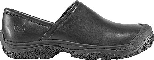 KEEN Utility Men's PTC Slip On 2 Low Height No Lace Chef Food Service Shoe, Black/Black, 7 Medium US