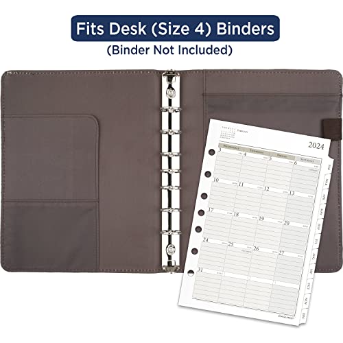 AT-A-GLANCE 2024 Monthly Planner Refill, 5-1/2" x 8-1/2", Desk Size, Loose-Leaf, Ruled Blocks (481-685Y-24)