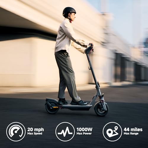 Segway Ninebot F3 Electric Scooter, 20 MPH w/ 44-Mile Range, 10" Tubeless Tires, Front Hydraulic & Rear Elastomer Suspension, UL2271/2272 Certified