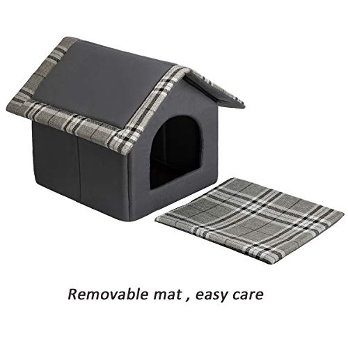 Hollypet Cozy Pet Bed House Warm Cave Sleeping Bed Puppy Nest for Cats and Small Dogs, Blue