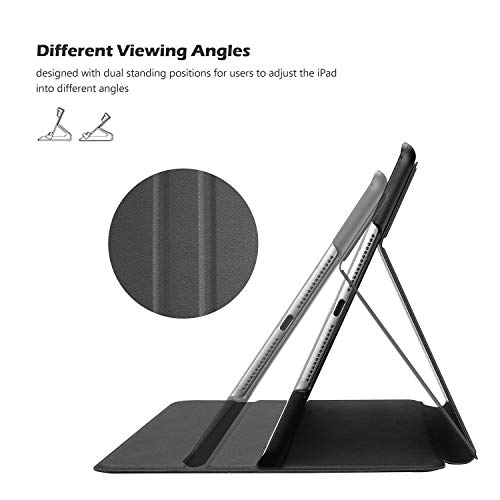 ProCase Smart Cover for iPad 9.7 (2018 & 2017, Old Model) / iPad Air 2 / iPad Air Case, Slim Stand Protective Folio Case for iPad 9.7 Inch 5th/6th Generation, Also Fit iPad Air 2 / iPad Air -Black