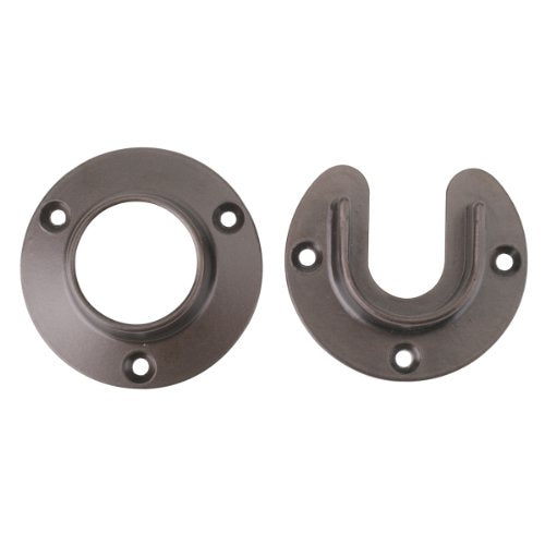 Closet Pro HD CD-0010-BN Heavy Duty Closet Pole Sockets, Brushed Nickel