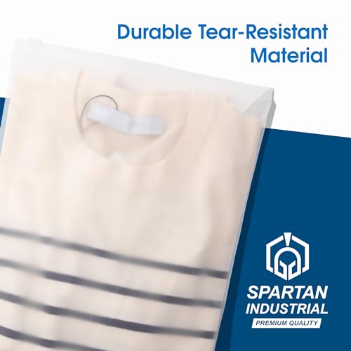 Spartan Industrial - 6" X 9" (100 Count) 3 Mil Frosted Zipper Bags With Vent Hole - Reclosable Packaging Bags for Cosmetics, Prints, Accessories