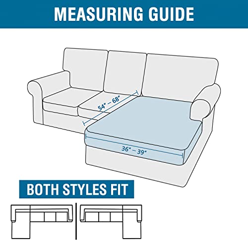 H.VERSAILTEX Sectional Couch Covers 4 Pieces Sofa Seat Cushion Covers L Shape Separate Cushion Couch Chaise Cover for Both Left/Right Sectional Couch (Seat Only: 1 Chaise + 3 Sofa, Sand)