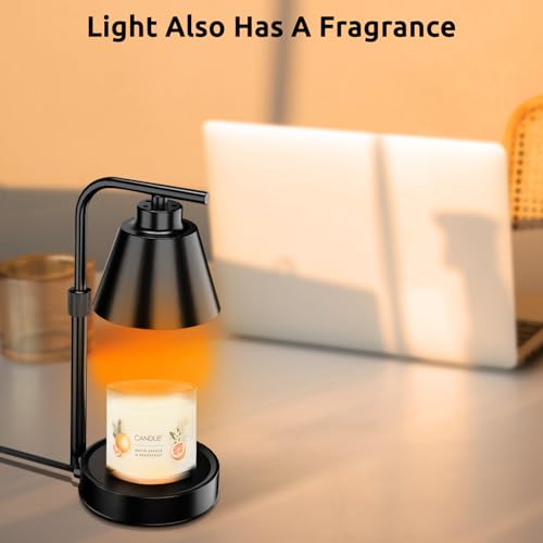 Candle Warmer Lamp Timer Dimmer, REIDEA Wax Melter Adjustable Height for 3-Wicks Large Jar Scented Candles (D-4 inches), Safe and Efficient Way to Enjoy The Scents You Love