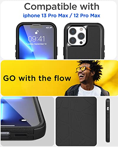 AICase Rugged Case for iPhone 13 Pro Max/12 Pro Max,Heavy Duty 3-Layer Pocket-Friendly Durable Military Grade Protection Shockproof/Drop Proof Protective Cover for iPhone 13 pro max/12 pro max 6.7”_6
