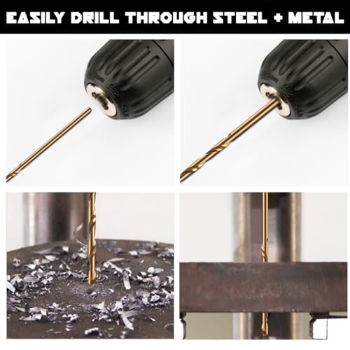 Owl Tools 21/64" Cobalt Drill Bits - 3 Pack - 4 5/8" Length - M35 Cobalt Drill Bits with Storage Case - Perfect Drill Bits for Metal, Hardened & Stainless Steel, Cast Iron, and More!