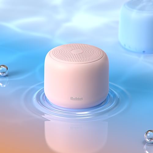 Bobtot Portable Bluetooth Speakers with Strap Easy to Carry, Wireless IPX5 Waterproof Mini Speaker with Loud Stereo Sound,15 Hours Playtime, Rechargeable Battery, Built-in Microphone, Black