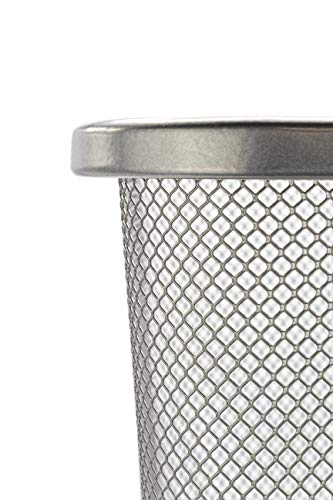 Brookstone [3 Pack Metallic Mesh Wastebasket for Office & Home, Open Top, Under Desk Trash Can, Lightweight & Sturdy Recycling Bin
