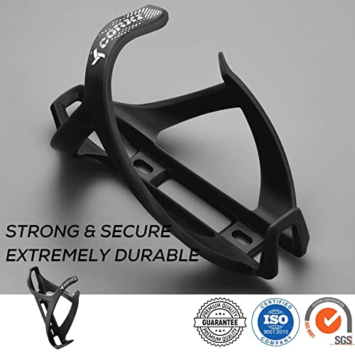 corki Cycles Bike Water Bottle Holder, Right Side Load Water Bottle Cage for Road, Mountain, Gravel Bicycle Black 1-Pack