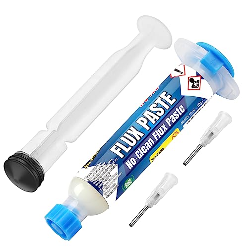 BEEYUIHF No-Clean Soldering Flux Paste, Smooth Flow Solder flux for Soldering, Electronics Flux Paste for PCB/IC/BGA/SMD Repairing DIY (10mL Syringe) #8403 (1 Pack)