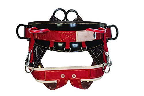 Weaver Leather WLC 160 Saddle with 2" Nylon Leg Straps, Medium, Brown/Red
