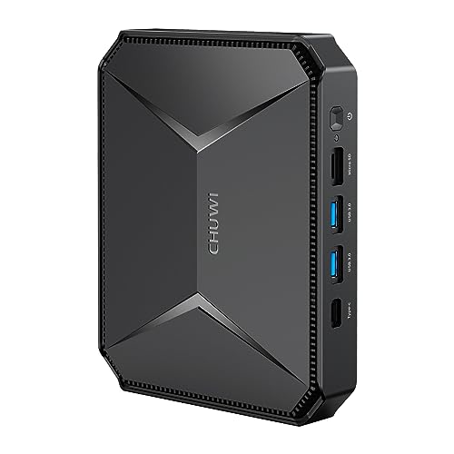 CHUWI Mini PC HeroBox, Intel N100(Up to 3.4GHz), 8GB LPDDR5 RAM 256GB M.2 SSD, Windows 11 Mini Computer, Quad Core, 4K Dual Display/WiFi 6 /BT5.2 /RJ45 Ethernet/VESA/USB 3.0/VGA/HDMI/Up to 2TB SSD