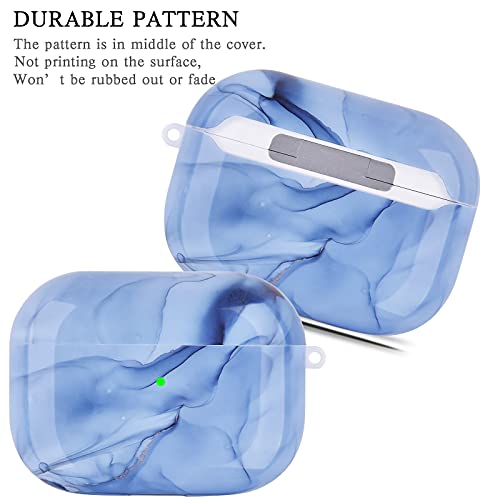 OLEBAND Case Fit for Airpod 3rd Generation Case(2021) with Pattern,Hard Cover,Anti-Slip Case,Compatible for Apple Air pod Case Pro 3rd Gen,for Women and Girls,Grey Gold Marble