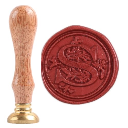 Letter R Wax Seal Stamp Kit, ONWINPOR 2PCS Eucalyptus Leaves Alphabet R Wax Sealing Stamp Set with 2Pcs Crystal Wooden Handle and 300Pcs Red Blue Gold Wax Sealing Beads, Wax Spoon and Candles (R)