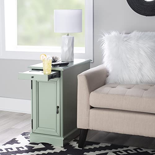 Powell Furniture Barron Accent Table, Aqua, Small