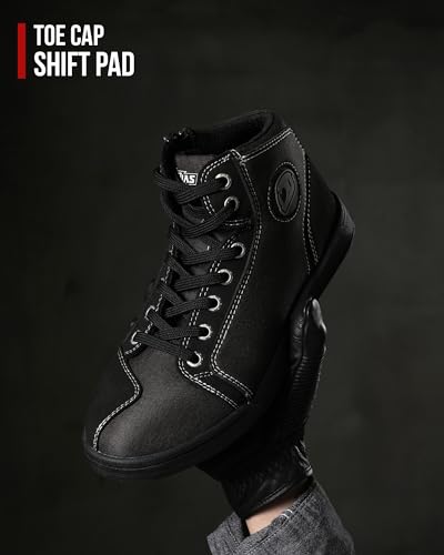 IRON JIA'S Motorcycle Shoes for Men, Breathable Anti-Slip Protective Gear, Powersport Casual Motorcycle Riding Boots (Grey 7)