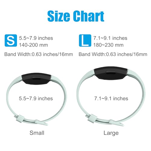 3 Pack Replacement Bands Compatible for Fitbit Inspire 2 / Fitbit Inspire HR/Fitbit Inspire/Fitbit Ace 2, Adjustable Accessory Soft Silicone Sport Wristband for Women Men