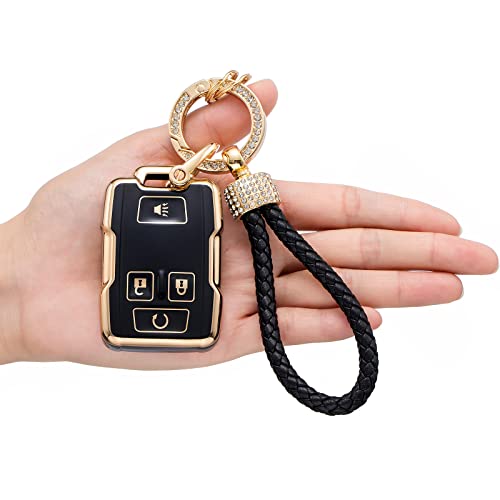 LCXJMWKL for Chevrolet/GMC Key Fob Cover, Compatible with Chevy Silverado Colorado/GMC Sierra and Suburban Tahoe
