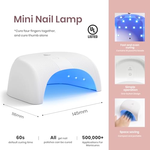 Beetles Gel Nail Polish Kit with Uv Light Base Gel Top Coat, 6 Colors Nude Neutral Gel Polish Starter Kit, Soak off Led Gel Polish Set DIY Manicure Home Nail Essentials Gift for Girls Women