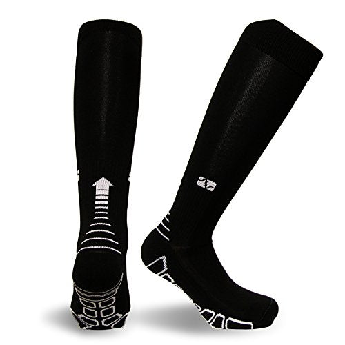 Vitalsox Italy -Patented Graduated Compression VT1211 Silver DryStat (1-Pair Fitted), Black/White, Small