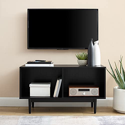 Crosley Furniture Liam Large Vinyl Record Storage TV Stand and Entertainment Center, Media Console, Walnut